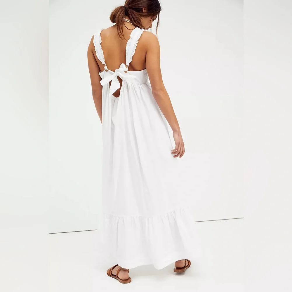 Free People Isabella White Maxi Dress - Picture 2 of 13